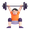 person lifting weights